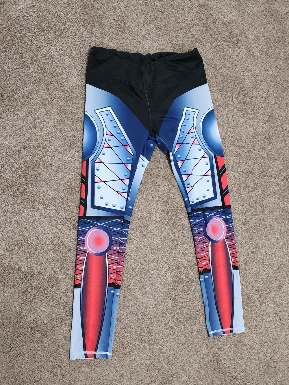 Graphic Retro Robot Leggings - XL